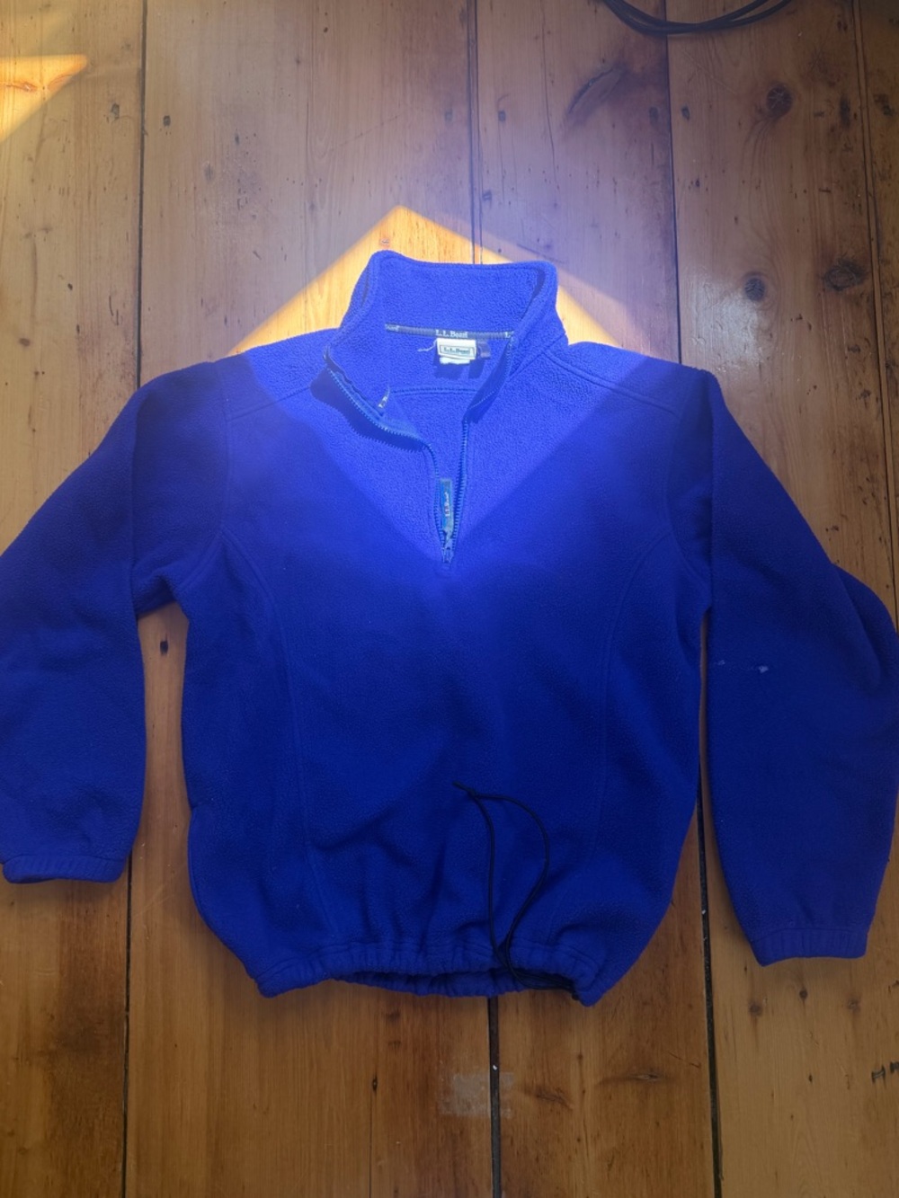L.L. Bean Women’s Bright Royal/Purple Quarter-Zip Fleece Size M Great Condition